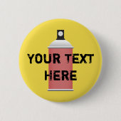 Spray kan ronde button 5,7 cm (Voorkant)