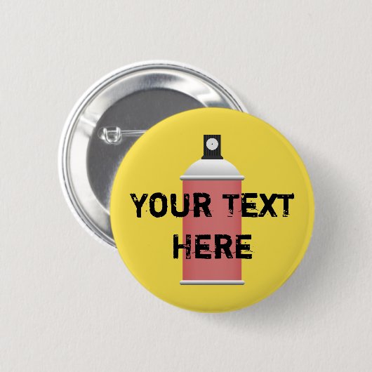 Spray kan ronde button 5,7 cm (Voorkant /achterkant)