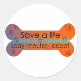 Spray Neauter adopteren Ronde Sticker