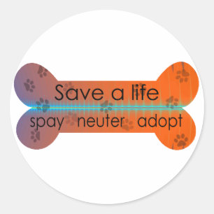Spray Neauter adopteren Ronde Sticker