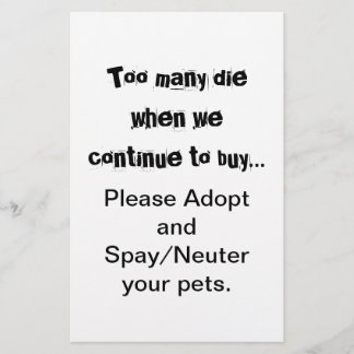 Spray Neuter Adopt Flyer