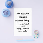 Spray Neuter Adopt Flyer (Enkel)