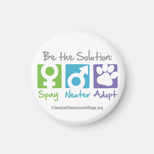 "Spray, Neuter, Adopt" Magneet (Voorkant)