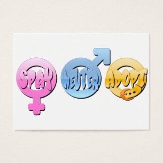 Spray Neuter Adopt Visitekaartje