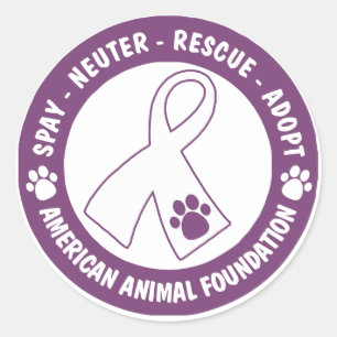 Spray, Neuter, Rescue, Adopteer Ronde Sticker