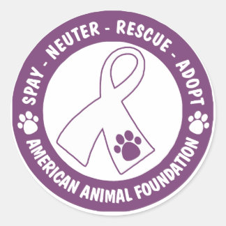 Spray, Neuter, Rescue, Adopteer Ronde Sticker