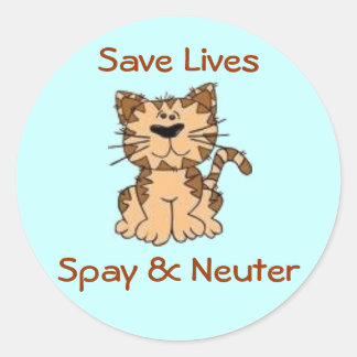 Spray & Neuter Ronde Sticker
