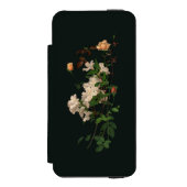 Spray of Flowers op Zwart Incipio iPhone Portemonnee Hoesje (Voorkant Agenda)