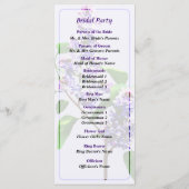Spray of Lilacs Wedding Programme Programmakaart (Achterkant)
