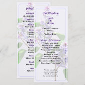 Spray of Lilacs Wedding Programme Programmakaart (Voorkant / Achterkant)