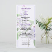 Spray of Lilacs Wedding Programme Programmakaart (Staand voorkant)