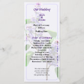 Spray of Lilacs Wedding Programme Programmakaart (Voorkant)