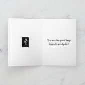 Spray of Orchids Black & White - Gefeliciteerd Kaart (Binnen)