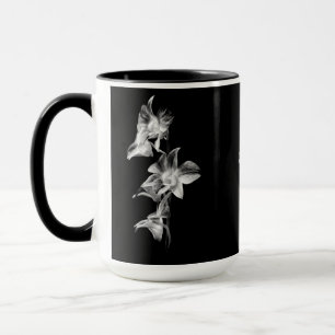 Spray of Orchids in Black and White Mok