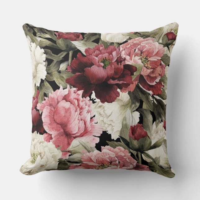 Spray of Rozen Floral Decorative Pillow Kussen (Voorkant)