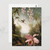 Spray Orchids met Hummingbird Briefkaart (Voorkant / Achterkant)