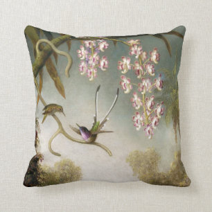 Spray Orchids met Hummingbird Pillow Kussen