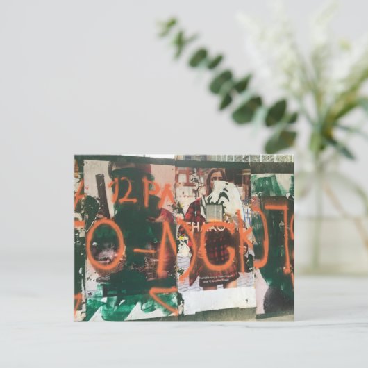 Spray Paint Graffiti Midtown Manhattan NYC Foto Briefkaart (Staand voorkant)