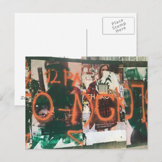 Spray Paint Graffiti Midtown Manhattan NYC Foto Briefkaart (Voorkant / Achterkant)