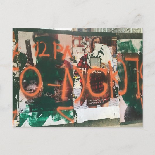 Spray Paint Graffiti Midtown Manhattan NYC Foto Briefkaart (Voorkant)