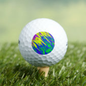 Spray Paint Mardi Gras Blue Golfballen (Insitu Shirt)