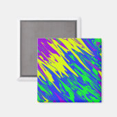 Spray Paint Mardi Gras Blue Magneet (Voorkant / Achterkant)