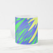 Spray Paint Mardi Gras Blue Matglas Koffiemok (Voorkant links)