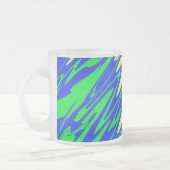 Spray Paint Mardi Gras Blue Matglas Koffiemok (Links)