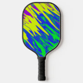 Spray Paint Mardi Gras Blue Pickleball Paddle (Voorkant)