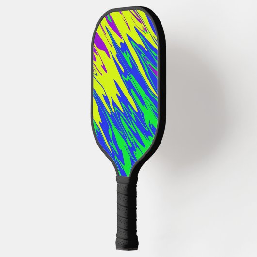 Spray Paint Mardi Gras Blue Pickleball Paddle (Links)