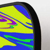 Spray Paint Mardi Gras Blue Pickleball Paddle (Links Detail)