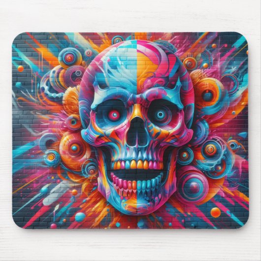 Spray Paint Skull Muismat (Voorkant)