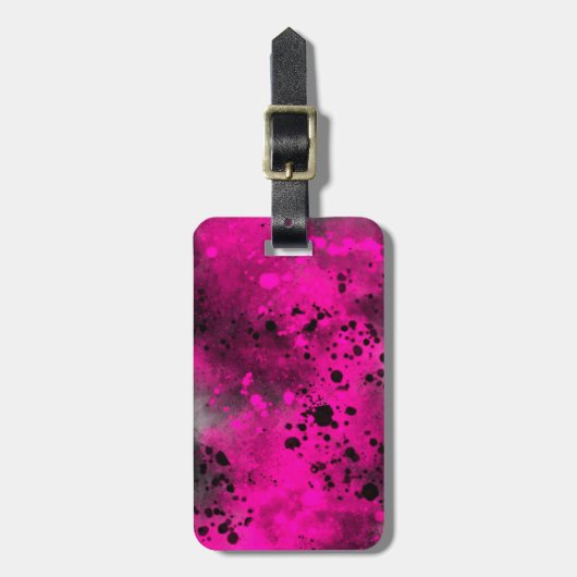 Spray Paint Splatter Effect Luggage Tag Bagagelabel (Voorkant verticaal)