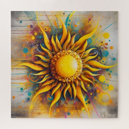 Spray Paint Sun Legpuzzel (Horizontaal)