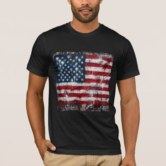 "Spray Paint USA" T-shirt (Voorkant)