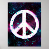 Spray Painted Peace Sign Poster (Voorkant)