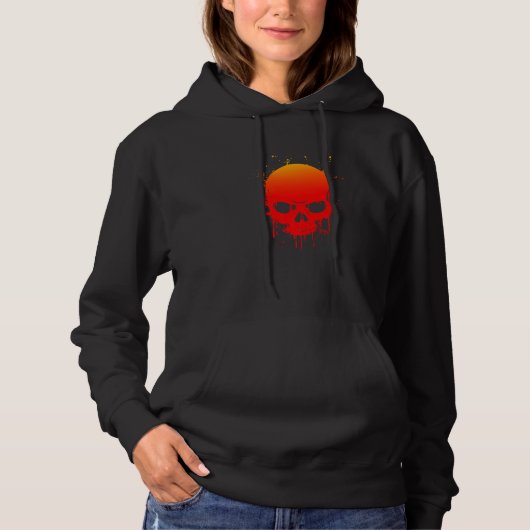 Spray Painted Skull Graffiti Style Hoodie (Voorkant)