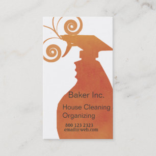 Spray Professional Housekeeping Maid Cleaning Visitekaartje