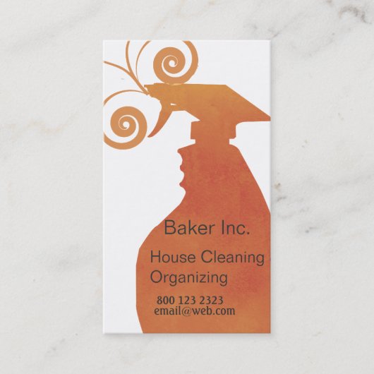 Spray Professional Housekeeping Maid Cleaning Visitekaartje (Voorkant)