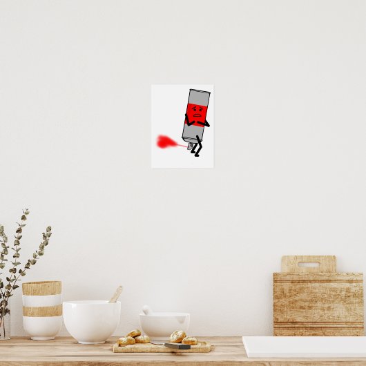 Spray Scheet Verf Grappige Poster (Keuken)