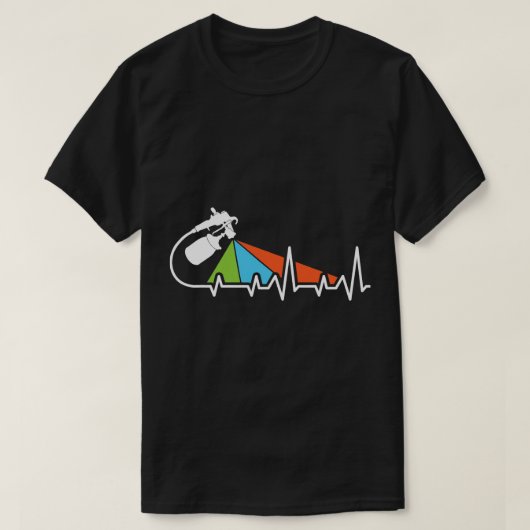 Spray schilder hartslag EKG Auto Lichaam Schilder  T-shirt (Design voorkant)