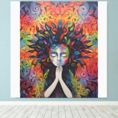 Spray schilderij abstract canvas afdruk (Insitu (Houten vloer))