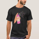 Spray Sparkle in hand Heart Wees blij T-shirt (Voorkant)
