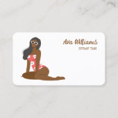 Spray Tan Aangepaste QR Visitekaartje (Voorkant)