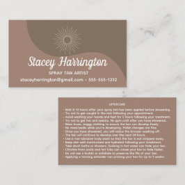 Spray Tan Artist Mobile Tanning Visitekaartje