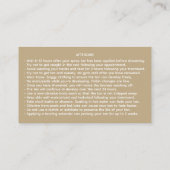 Spray Tan Artist Mobile Tanning Visitekaartje (Achterkant)