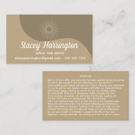 Spray Tan Artist Mobile Tanning Visitekaartje