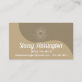 Spray Tan Artist Mobile Tanning Visitekaartje (Voorkant)