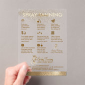 Spray Tan Bronze Zon Transparant Acryl Uitnodigingen (Insitu (Draagbaar))