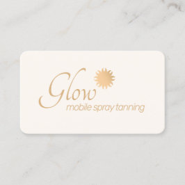 Spray Tan Business Copper Sun met Rays Kaart Visitekaartje